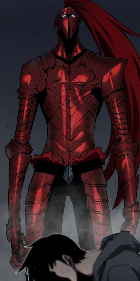 Solo leveling manhwa wallpaper Shadow Drawing, Red Knight, Life Drawing Reference, Armor Clothing, Ninja Art, Dope Cartoon Art, Solo Leveling, Concept Art Drawing, Character Design Animation