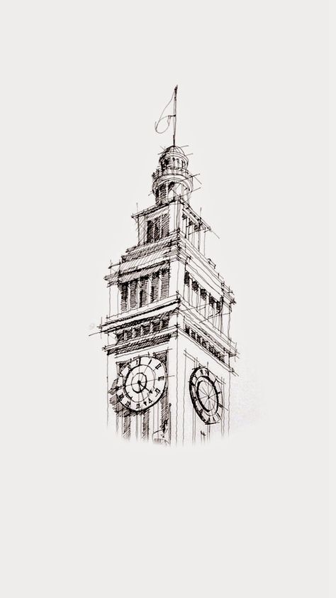 Big Ben Sketch Art Drawn #iPhone #6 #plus #wallpaper Big Ben Sketch, Architecture Drawing Sketchbooks, Perspective Drawing Architecture, Building Sketch, Architecture Sketchbook, Architecture Design Sketch, Architecture Design Drawing, Perspective Art, Architecture Concept Drawings