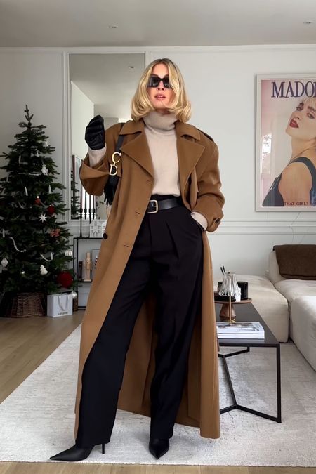 Le Specs L5000163 Unisex Outta … curated on LTK Trench Coat Outfit Business, Outfit With Brown Coat, Cold Weather Office Outfits, Brown Coat Outfit Winter, Winter Office Outfits Women Cold, Super Cold Winter Outfits, Tan Coat Outfit, Brown Trench Coat Outfit, Coat Outfits For Women