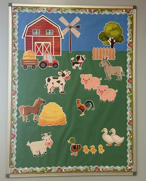 old mcdonald had a farm bulletin board Farm Props, Farm Bulletin Board, Old Mcdonald Had A Farm, Farm Poster, Old Mcdonald, Classroom Art, Nursery Rhyme, Art Classroom, Nursery Rhymes