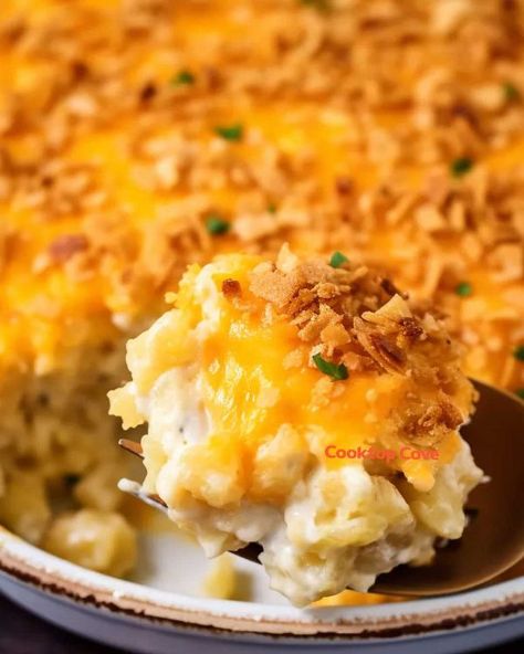 This is "Million Dollar Potato Casserole." It's so good, I need to double the recipe every time I make it Million Dollar Potato Casserole Southern Living, Thanksgiving Hashbrown Casserole, Leftover Mashed Potatoes Casserole, Million Dollar Potato Casserole, Million Dollar Potatoes, Million Dollar Recipes, Million Dollar Roast, Potato Casserole Recipes Easy, Potato Casserole Crockpot