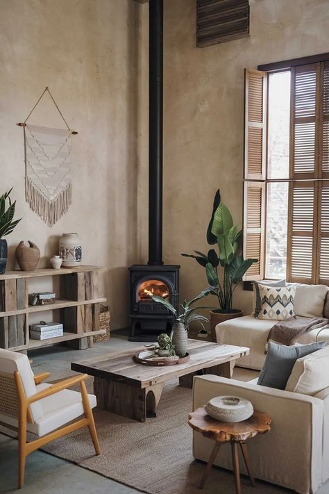 Living Room Ideas Rustic, Room Ideas Rustic, Organic Industrial, Organic Modern Home Decor, Organic Interior Design, Modern Living Room Decor Ideas, Organic Interior, Organic Modern Living Room, Organic Modern Home