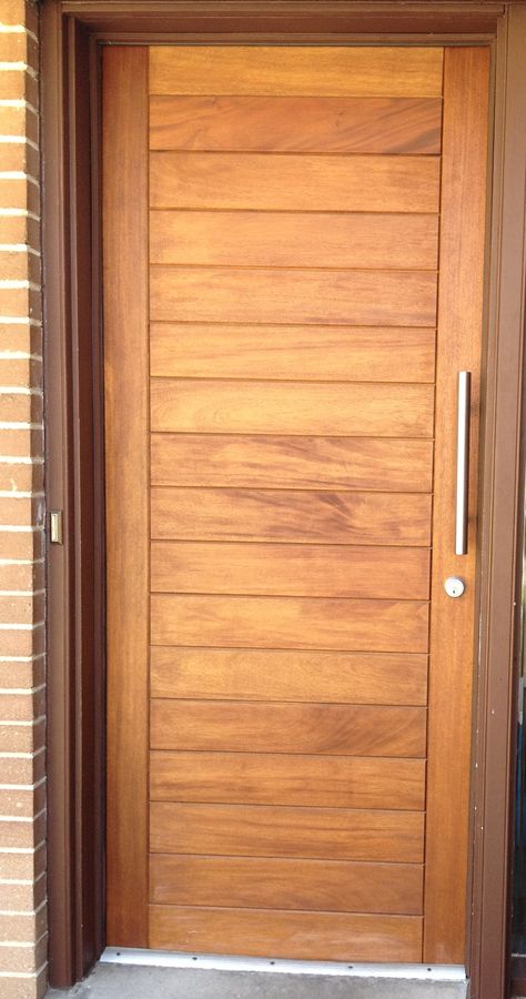 Fabulous Wood / Martina Brankovsky Modern Teak Wood Door Designs, Simple Teak Wood Door Design, Simple Wooden Door Designs, Teak Wood Main Door Design, Teak Wood Door, Single Main Door Designs, Latest Door Designs, Flush Door Design, House Front Door Design