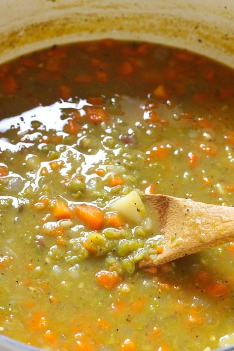 Vegan Split Pea Soup, Green Pea Soup, Split Pea Soup Recipe, Mushy Peas, Split Pea Soup, Pea Soup, Vegan Soups, Split Pea, Pekanbaru