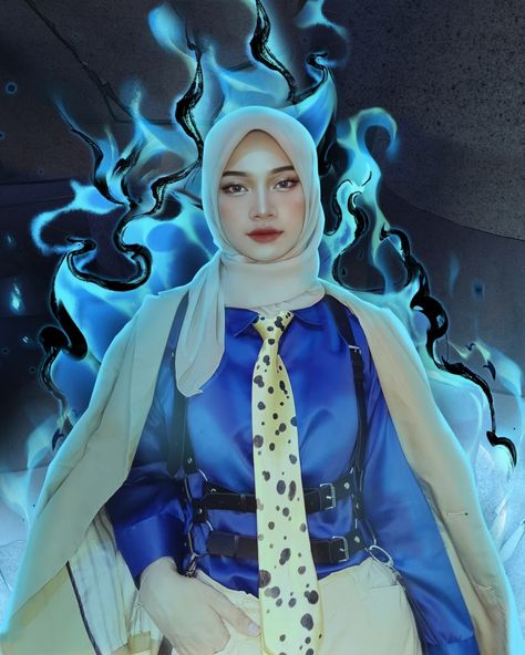 Hijabi Costume Ideas, Hijab Cosplay Ideas, Cosplay Anime Outfits Hijab, Cosplaystyle Anime Hijab, Fem Nanami Kento, Hijab Cosplay Anime, Hijabi Cosplay, Nanami Kento Cosplay, Hijab Cosplay