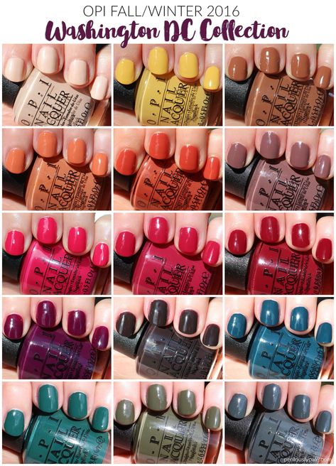 Opi Washington Dc Collection, Opi Fall Colors, Fall Nail Colors Opi, Opi Fall, Opi Collections, Dc Collection, Essie Polish, Pedicure Colors, Nails Today