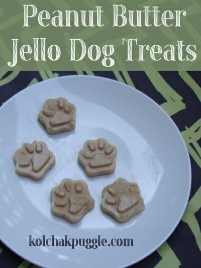 peanut-butter-jello-dog-treats Frozen Peanut Butter Banana, Peanut Butter Banana Dog Treats, Banana Dog Treats, Frozen Peanut Butter, Homemade Dog Cookies, Easy Dog Treat Recipes, Frozen Dog Treats, Dog Biscuit Recipes, Easy Dog Treats