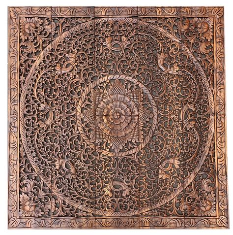 5' hand  carved teak panel Hide Electrical Panel, Hand Carved Teak, Wood Carving Designs, Panel Wall, Best Wall, Carving Designs, Wall Decor Set, The Craft, Wall Décor