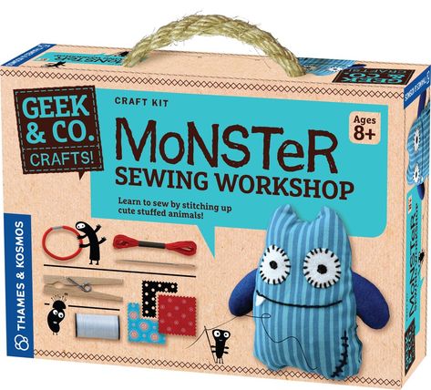 craft kits for kids Monster Sewing, Kids Packaging, Monster Crafts, Toy Packaging, Geek Crafts, Sewing Workshop, Holiday Toys, Craft Kits For Kids, Sewing Kit