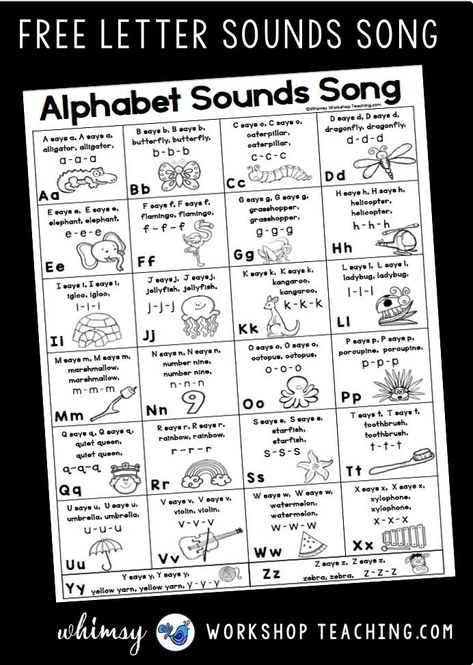 Alphabet Sounds Song, Letter Sound Practice, Letter Sound Song, Teaching Letter Sounds, Kindergarten Songs, Alphabet Sounds, Kindergarten Readiness, Letter Sound, Teaching Letters