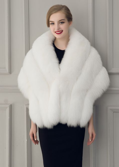 Winter Wedding Coat Bridal Faux Fur Wraps Warm shawls Mantel Cape, Faux Fur Wedding, Fur Vest Women, Bridal Coat, Faux Fur Shrug, Faux Fur Cape, Fur Shrug, Wedding Fur, Faux Fur Wrap