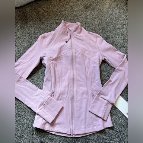 Size 4 New With Tags Pink Peony Pink Lululemon Jacket, Lulu Define Jacket, Lululemon Define, Lululemon Define Jacket, Define Jacket, Lululemon Swiftly, Lululemon Jacket, Pink Peony, Girl Running