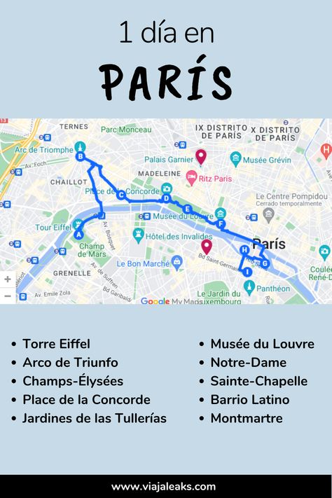 Un recorrido para 1 día en París con mapa. Paris Trip Outfits, Paris Trip Planning, 1 Day Trip, Rome Itinerary, Disney Paris, Paris France Travel, Europe Trip Itinerary, Centre Pompidou, Paris Tours