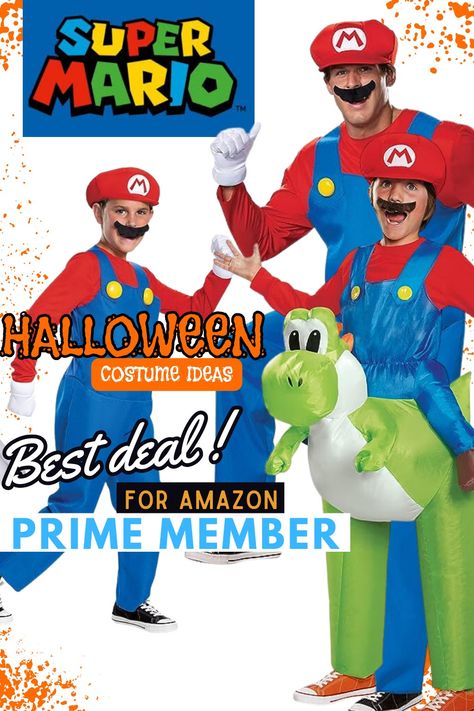 Level Up Your Costume Game with this Iconic Mario Outfit Idea! 🍄🎮 Jump into Adventure, Collect Coins, and Save the Princess in Style! Who's Your Luigi? 🌟 #MarioCostume #SuperMarioFun" Best deal for Amazon Prime members!! Super Mario Outfit, Mario Outfit, Mario Costume, Game Costumes, Halloween Costume Ideas, Best Deal, Amazon Finds, Outfit Idea, The Princess