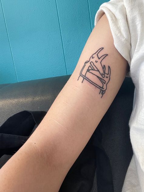 Car Seat Headrest Twin Fantasy Dogs, Twin Fantasy Tattoo, Carseatheadrest Tattoo, Carseat Headrest Tattoo, Silly Dog Tattoo, Twin Fantasy Dogs, Car Seat Headrest Tattoo, Weezer Tattoo, Gay Tattoos