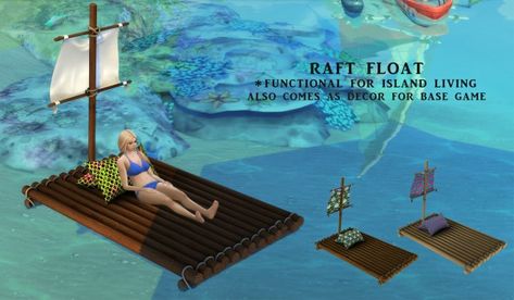 Leo 4 Sims: Raft Float • Sims 4 Downloads Sims Challenge, Sims Medieval, Play Sims, Sims 4 Teen, Retro Radio, The Sims 4 Download, Sims Four, Sims4 Clothes, Sims 4 Build