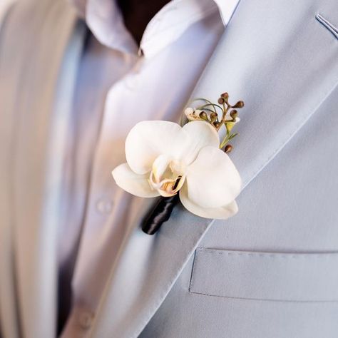 Picture Perfect Petals on Instagram: "This phaleonopsis groom boutonnière was a pain to design because we had to be very careful not to scar the petals or break the mouth. We love the finished result! #flower ##flowers #wedding #weddings #weddingflowers #weddingfloral #weddingflorals #lux #luxury #luxuryflowers #luxuryflorals #luxuryflorist #boutonniere #groomboutonniere #phaleonopsis #phaleonopsisorchids #orchidboutonniere #orchid #pictureperfectpetals #davis #davisflorist #roseville #blocvenue Rose And Orchid Boutonniere, Pink Orchid Boutonniere, Orchid Boutonniere Wedding, Orchid Boutonniere, Luxury Florists, Rose Boutonniere, Orchid Wedding, May Weddings, Groom Boutonniere