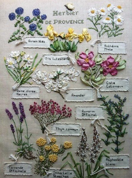 Embroidery Inspiration – Flower Garden – Needle Work Sulaman Pita, Pola Sulam, Ribbon Art, Silk Ribbon Embroidery, 자수 디자인, Hand Embroidery Stitches, Embroidery Cross Stitch, Hand Embroidery Patterns, Needle Work