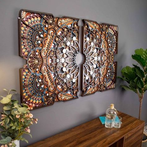 Cluster Jewelry, Desain Quilling, 4 Directions, Wood Wall Art Diy, Laser Art, 1 Billion, Wood Artist, Mandala Wall Art, Charm Necklaces