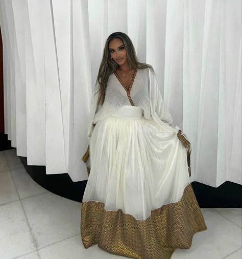 Habesha \ habesha dress , ethiopian girl , ethiopian girls , black african habesha women girl #aesthetic #culturalwear #white #yellow Zuria Habesha Dress, Shifon Dress, Ethiopian Quotes, Habesha Women, Habesha Clothes, Ethiopian Dresses, Ethiopian People, Ethiopian Culture, Eritrean Dress