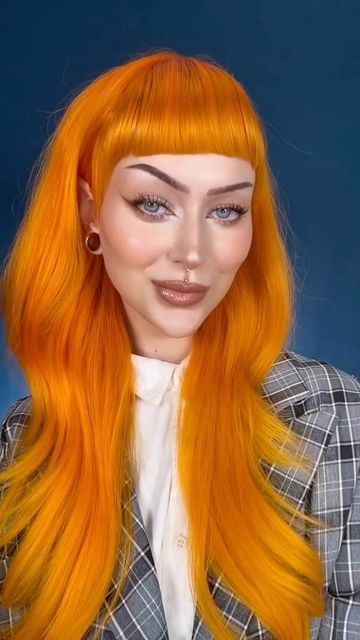 Arctic Fox Cosmic Sunshine, Sunset Orange Hair, Evelina Forsell, Orange Hair Dye, Arctic Fox Hair Dye, Fox Hair Color, Hair Color Orange, Arctic Fox Hair Color, Fox Hair