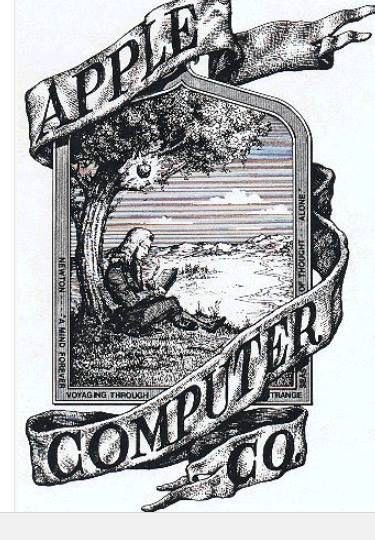 Original Apple logo. Original Apple Logo, Old Apple Logo, Bill Gates Steve Jobs, Logo Evolution, Apple Ii, Apple Macintosh, Famous Logos, One Logo, Isaac Newton