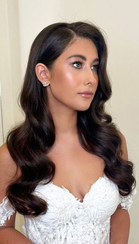 Wedding Curls, Bridal Hair Down, Guest Hair, Hollywood Hair, Bridesmaid Hair Makeup, Bridal Hair Inspiration, Wedding Guest Hairstyles, Long Hair Wedding Styles, Braut Make-up