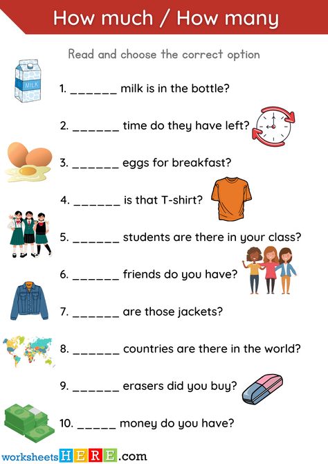 How Much And How Many Worksheet, Much And Many Worksheet, How Many Worksheet, Nouns In English, Helping Verbs Worksheet, Countable And Uncountable Nouns, Action Verbs Worksheet, Verbs Esl, Verb Practice