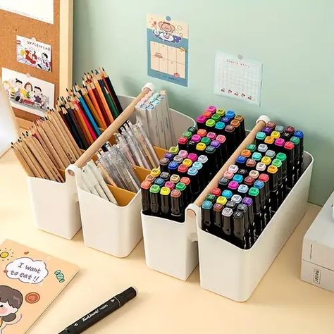 Pencil Storage, Úložný Box, Box Creative, Office Supply Organization, Pen Storage, Pen Organization, Student Dormitory, Stationery Storage, Cat Air