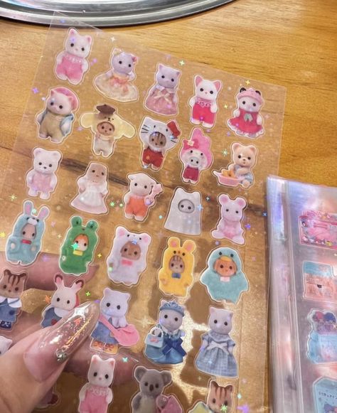 Cute Forest Animals, Friends Stickers, 헬로키티 배경화면, Kawaii Store, Calico Critters Families, Cute Forest, Charmmy Kitty, Pink Angel, Calico Critters