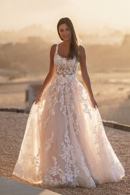 Allure Bridals - A1101 | TLC Bridal Boutique Lace Wedding Dress Aline, Romance Wedding Dress, Allure Bridal Wedding Dress, Bella Bridal, Wedding Dress Store, Allure Bridals, Amazing Wedding Dress, Designer Bridal Gowns, Allure Bridal