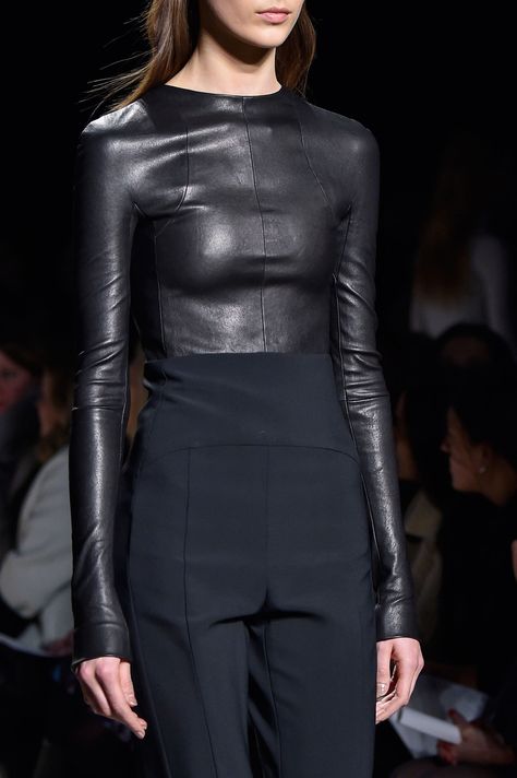 Narciso Rodriguez f'15. New York Fall, Narciso Rodriguez, 2015 Fashion, Fall 2015, Looks Style, Mode Inspiration, Fashion Details, Leather Top, New York Fashion Week