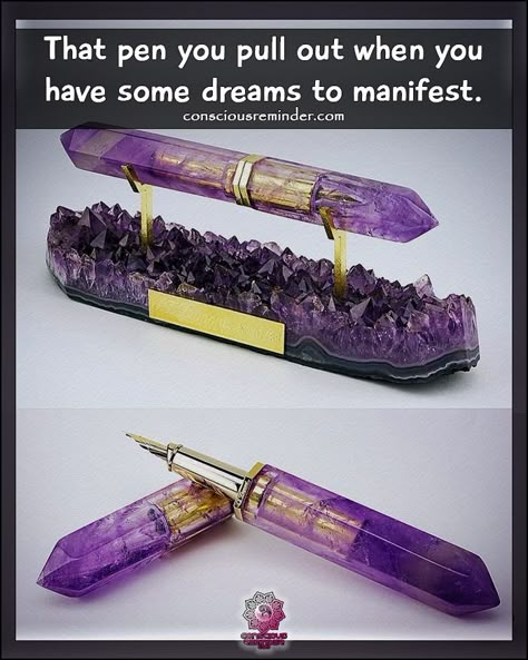 #Crystals #Amethystcrystal Stylo Art, Purple Pen, St Dupont, Take My Money, The Pen, 판타지 아트, Cool Inventions, Writing Instruments, Cool Gadgets