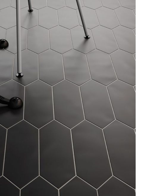 Black Tile Bathroom, Porch Tiles, Picket Tile, Master Bath Layout, Bath Layout, Black Porcelain Tiles, Black Tile Bathrooms, Black Floor Tiles, Porch Tile