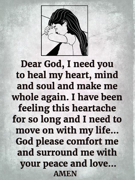 Dear God, I need you to heal my heart, mind and soul and make me whole again. I have been feeling this heartache for so long and I need to move on with my life. God please comfort me and surround me with your peace and love. Amen! Date Gifts For Him, Heal My Heart, 1 John 4 16, John 4 16, Date Gifts, Woord Van God, God Is Love, Ayat Alkitab, Good Prayers