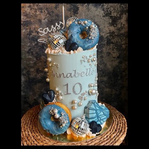 Blue Birthday Cake, Blue Birthday Cakes, Blue Birthday, Donuts, Birthday Cake, Cake, Birthday, 10 Things, Blue