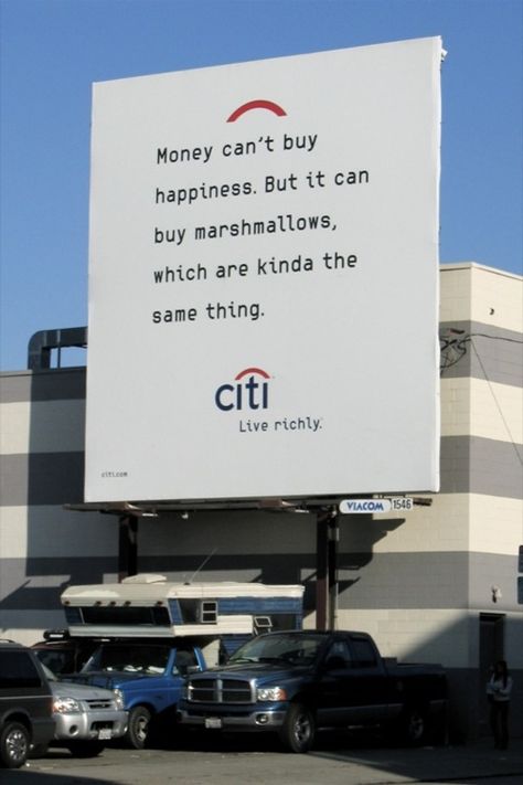 Haha, So true! Banks Advertising, Copywriting Ads, Banks Ads, Out Of Home Advertising, Copy Ads, Paula Scher, Clever Advertising, Creative Thoughts, Billboard Advertising