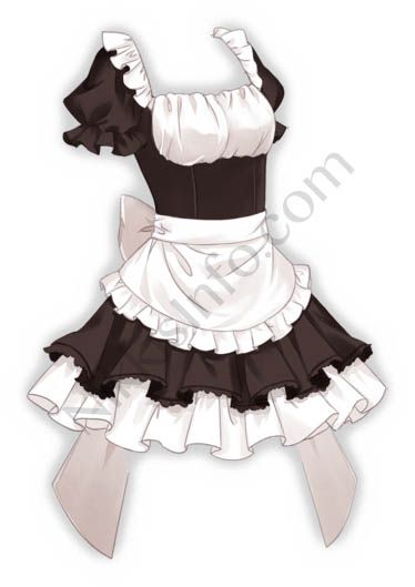 Maid Dress Drawing Reference, Maid Dress Drawing, Dress Drawing Reference, Waitress Outfit, Vestidos Anime, Drawing Female, Love Nikki, Art Outfit, Anime Maid