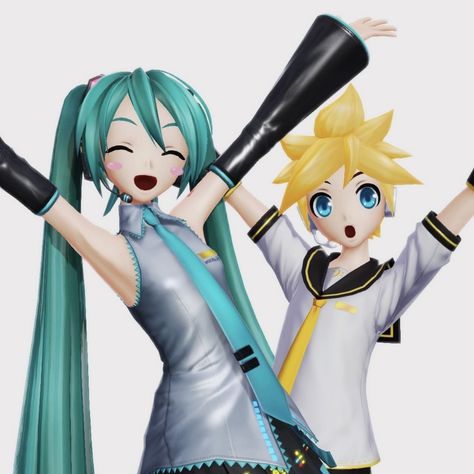 Len And Miku, Len Y Rin, Vocaloid Len, Jonathan Byers, Miku Vocaloid, Rawr Xd, That One Friend, Cartoon Art Styles, Hatsune Miku