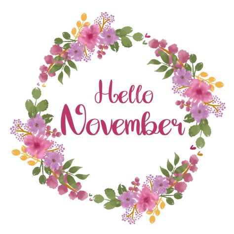 November Backgrounds, Watercolor Flower Frame, November Images, November Flower, November Aesthetic, Hello November, Hello October, November Month, Leaf Border