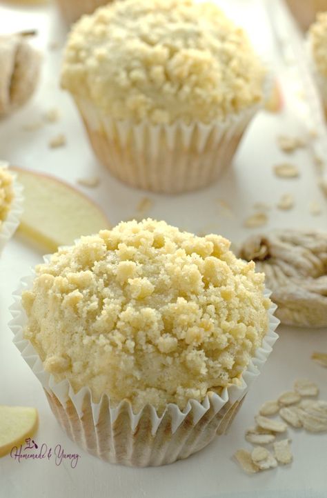 Fig Oatmeal, Apple Muffin Recipe, Fig Muffins, Muffins Homemade, Baked Muffins, Apple Muffin, Sweet Muffins, Apple Muffin Recipes, Yummy Deserts