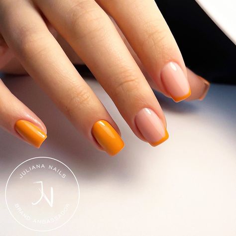 Juliana Nails Hrvatska on Instagram: “Tangerine Dream 🌾 @_nails_larissa_ 👉 https://juliana-nails.hr/gel-lak/sve-boje-gel-laka/narancaste-zute-nijanse/gel-lak-trajni-lak-…” Orange Line Nails, Tangerine Nails Design, Tangerine Gel Nails, Tangerine Nails, Nail Trends, Summer Nails, Nail Polish, Nails