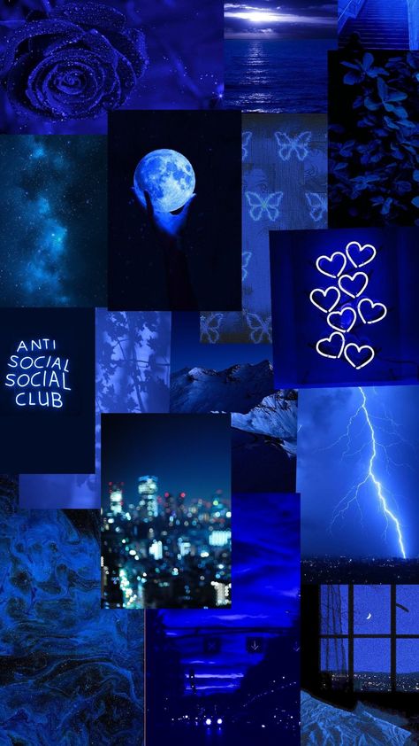 Blue Asthetics Wallpers, Blue Asthetics, Vibe Aesthetic, Dark Blue Wallpaper, Beautiful Background, Collage Background, Collage Wall, Beautiful Backgrounds, Blue Wallpaper