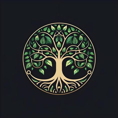 Photo beautiful tree of life digital art... | Premium Photo #Freepik #photo Tree Logo Ideas, Sacred Tree, Tree Spirit, Tree Logos, Spring Tree, Digital Art Illustration, Beautiful Tree, Autumn Trees, Tree Of Life