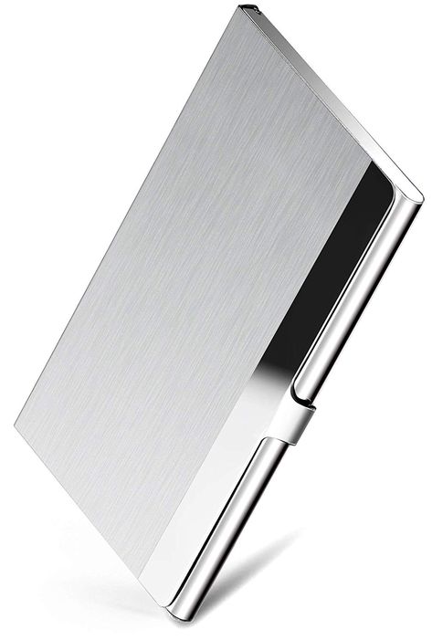 Mirror Case, Silver Card Holder For Everyday Use, Designer Rectangular Card Holder With Logo, Business Card Holder, Elegant Silver Card Holder With Card Slots, Elegant Silver Rectangular Card Holder, Metal Business Card Holder, Business Card Wallet, Metal Card Holder