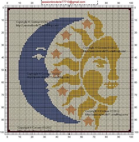 Moon Cross Stitch Pattern, Celtic Cross Stitch, Moon Cross Stitch, Graph Crochet, Colorwork Knitting, Pixel Crochet, Tapestry Crochet Patterns, Pola Sulam, Pixel Pattern