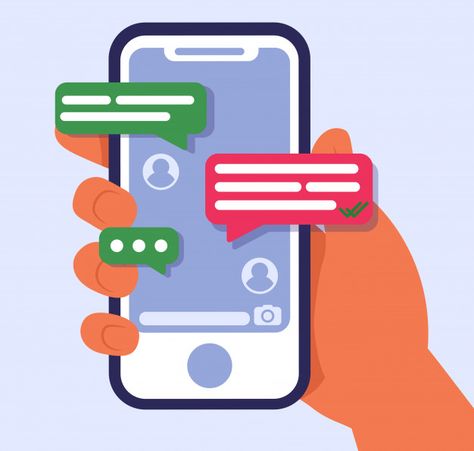 Hand holding mobile phone with text mess... | Free Vector #Freepik #freevector Social Network Icons, Communication Icon, Phone Template, Family Vector, Network Icon, Business Data, Business Icon, Hand Holding, Dating Websites