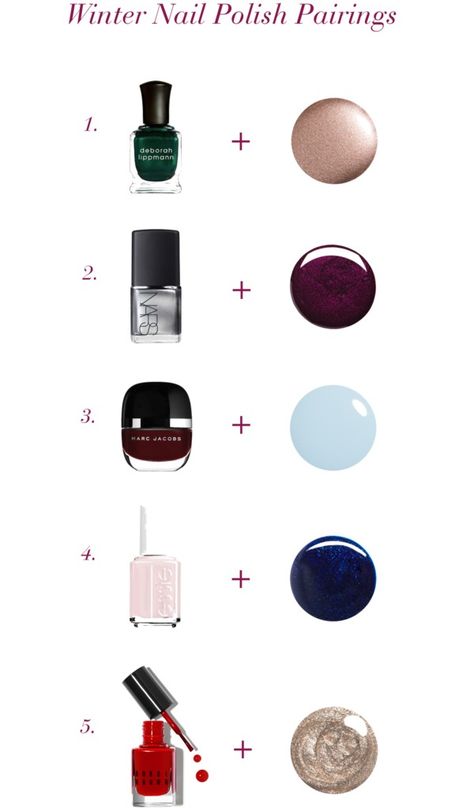 Winter Nail Polish Pairings // via South by Northwest Nail Polish Pairings, Polish Pairings, Nail Polish Combinations, Nail Color Combinations, Winter Nail Polish, Nail Color Combos, Nail Colors Winter, Nail Polish Art, Nails Colors