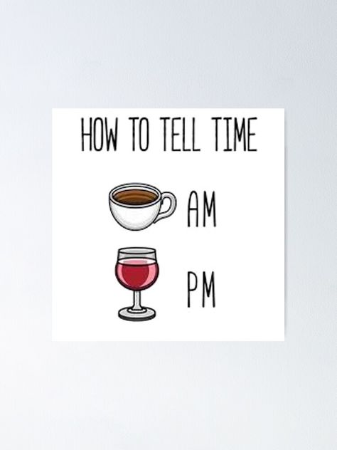 Am Coffee Pm Wine, Wine Poster, Sale Poster, To Tell, Wine, Coffee, For Sale