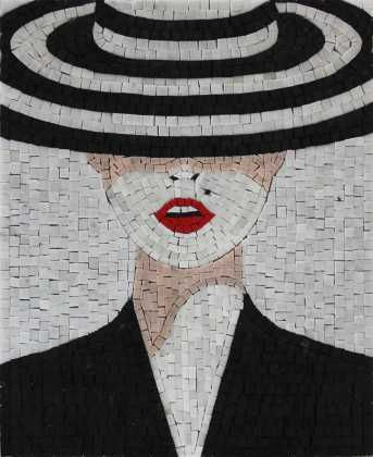 Modern Black and White Mosaic Portrait  Size  40 x 49cm (15.75 x 19.29 inches) Weight  3.92 kg (8.64 lbs)  Material: Natural Marble / Marble and Quartz Thickness: 3/8" (7mm)  Comes on a mesh backing, rolled as a carpet in one piece(for mosaics less than 3 square meters) . #mosaic #mosaico #handmade #decor #art #homedecor #interiordesign #artist #decorationideas #artoftheday #design #mosaico #deco #style #artisan #decoration #artist #marble Custom Mosaic Tile, Tile Artwork, Artwork Contemporary, Mosaic Tile Designs, Mosaic Portrait, Mosaic Tile Art, White Mosaic, Tile Mosaic, Mosaic Design